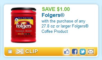 NEW $1 00/1 Folgers Coffee DiscountQueens com