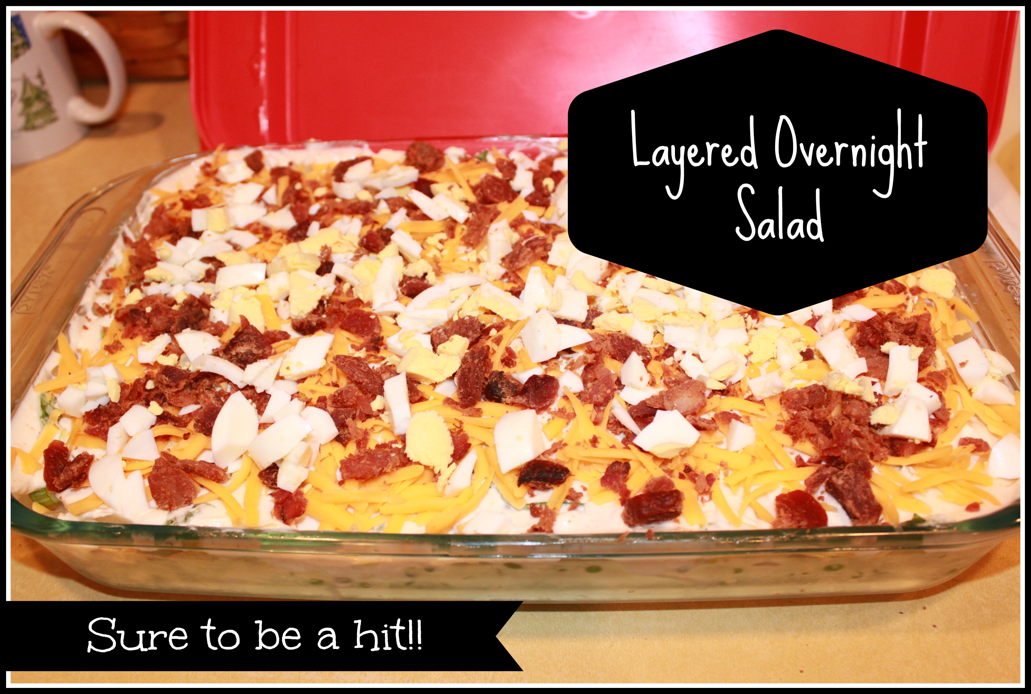 Layered Overnight Salad | DiscountQueens.com